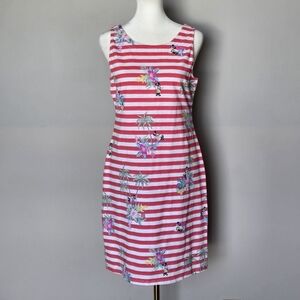 Disney Parks Tommy Bahama Minnie Mouse Sleeveless Stripe Dress Tropical Resort